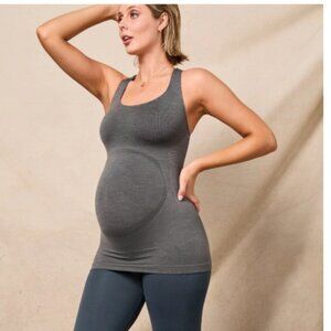 BLANQI Maternity Support Crossback Tank in Gray Size L